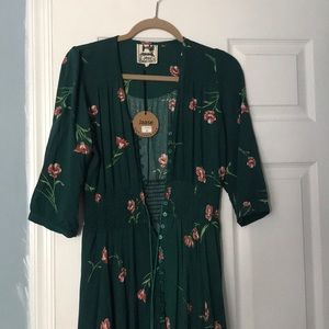 Jade Green Floral Maxi